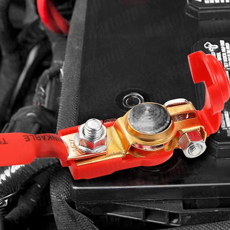Nartoup 2 Car Battery terminal Connector Top Post Positive Negative