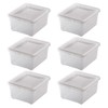6 x Storage Boxes "Clear Box" with 2 Litres, 19.0