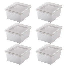 6 x Storage Boxes "Clear Box" with 2 Litres, 19.0 x 16.5 x 9.0 cm - Transparent - Stackable - Plastic/Plastic
