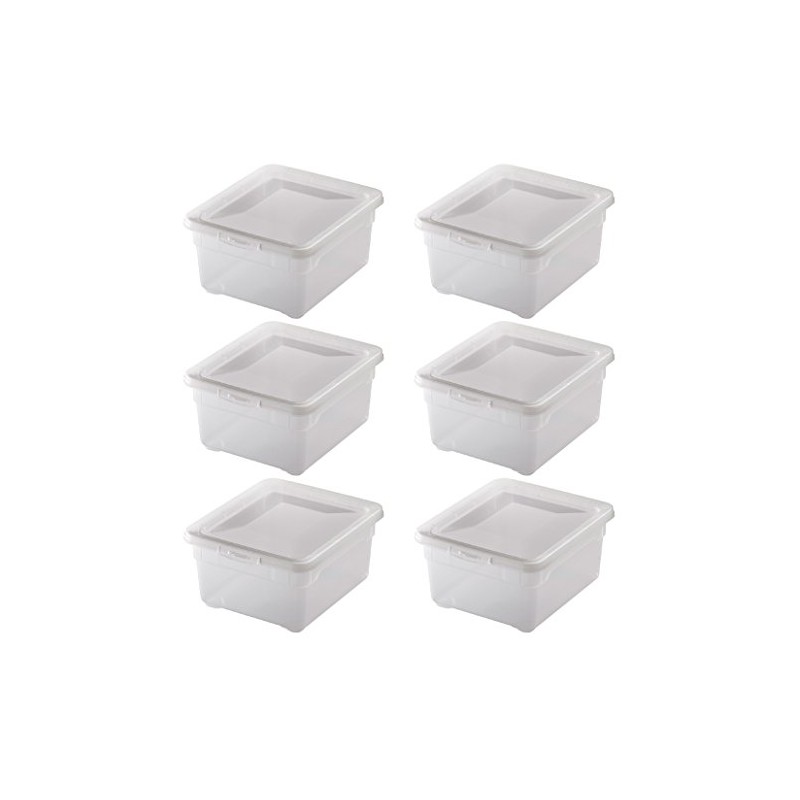 6 x Storage Boxes "Clear Box" with 2 Litres, 19.0