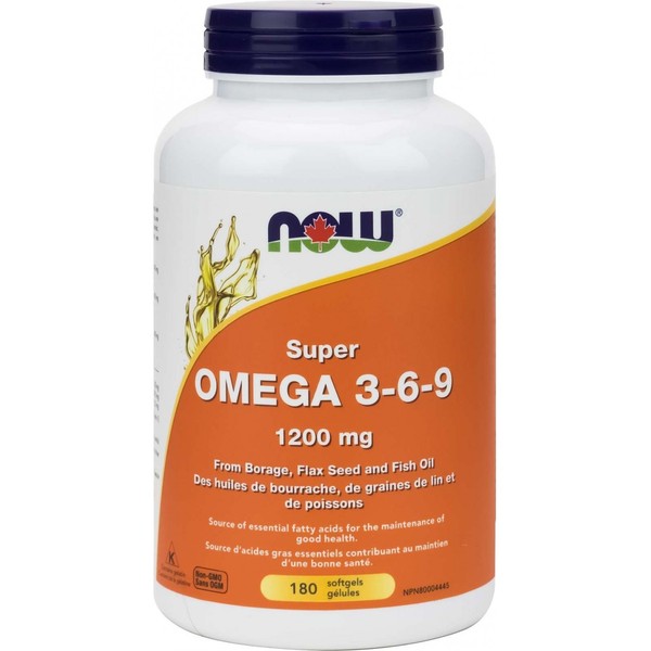 NOW Foods Super Omega 3-6-9 1200 mg, 180 Softgels