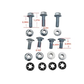 BBMTA Replace Gas Tank Skid Plate Bolts Fits Jeep CJ5 CJ7 CJ8 Scrambler 1976-1986 Fits Jeep W-rang-ler YJ 1987-1995 Skid Plate Bolts Kits