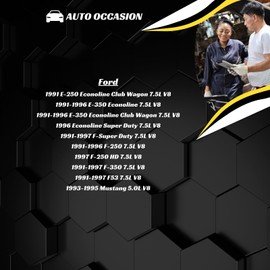 Auto Ocasión: inyector de combustible con conector de repuesto para Camaro Caprice Corvette Impala compatible con Ford F150 F250 F350 E150 E250 E350 Mustang Expedition 7.5L 0280150947 1 paquete