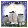ALEX CLARK Starlight Sheep Coaster (single) - Farm - Country side - Watercolour - Cork Back
