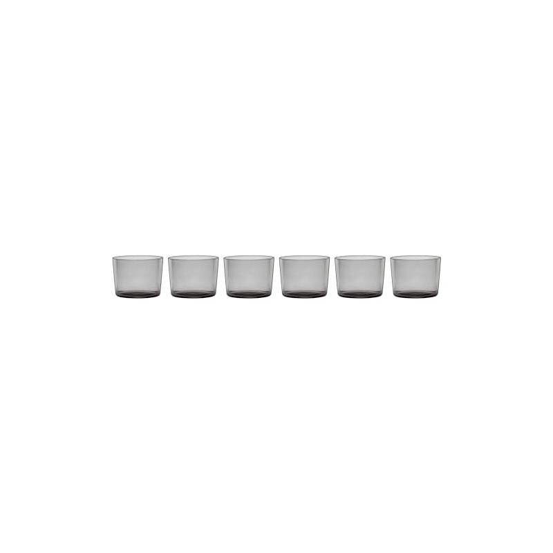 Oneida Stackables Smoke Short Glasses, Set of 6, 6 Count,