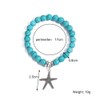 AMOR SPES 3pcs Turquoise Bead Bracelet Set for Women Men