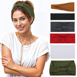 Headbands for Women, 6 Pack Wide Headband Non Slip for Women's Hair Multi Styles Hair Bands for Daily Workout Yoga Running