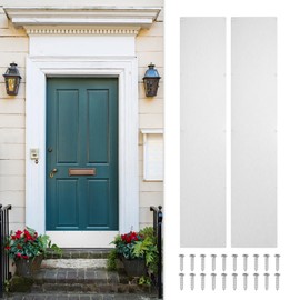 uxcell 2pcs Door Kick Plate, 8 x 34 Inches Anodized Aluminum Kick Plate Door Plate, 1.5mm (1/16 Inch) Thickness, for Exterior Front Door or Back Door, Silver
