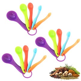 15 Stück Messlöffel Set, Messlöffel Gramm, Bunt Measuring Spoons Mit Unterschiedlichen Kapazitäten, Portionierlöffel Farbmesslöffel Für Kochen Backen Und Pulvermessgeräte
