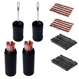 Zetatau Bike Tubeless Tire Tyre Repair Kit Plugger Plugs Tool Repair Tires Fix Flat Puncture MTB and Road Mountain Bicycle + 30 Strips (10 x1.5 mm + 10 x 2.5 mm + 10 x 3.5 mm)