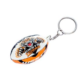 Wests Tigers NRL Rugby League Squishy Football Soft Ball Keyring