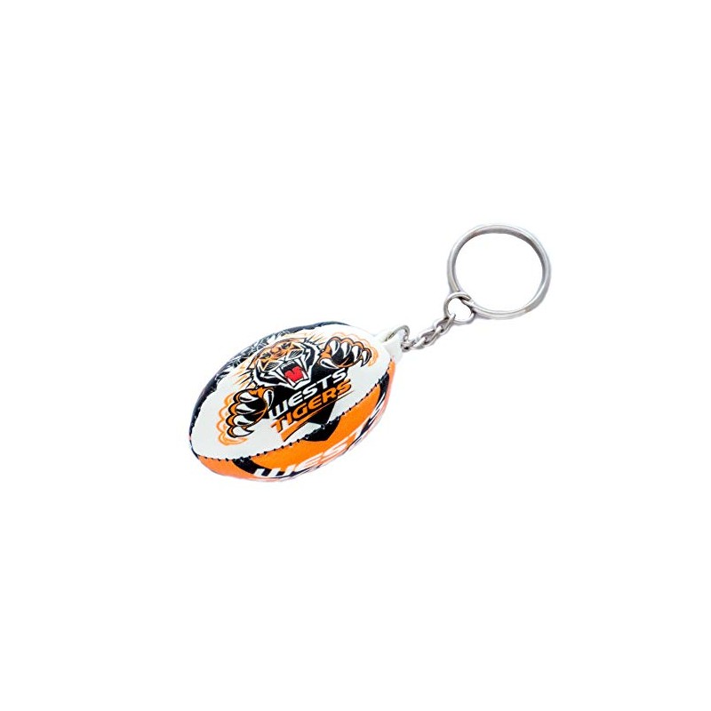Wests Tigers NRL Rugby League Squishy Football Soft Ball Keyring