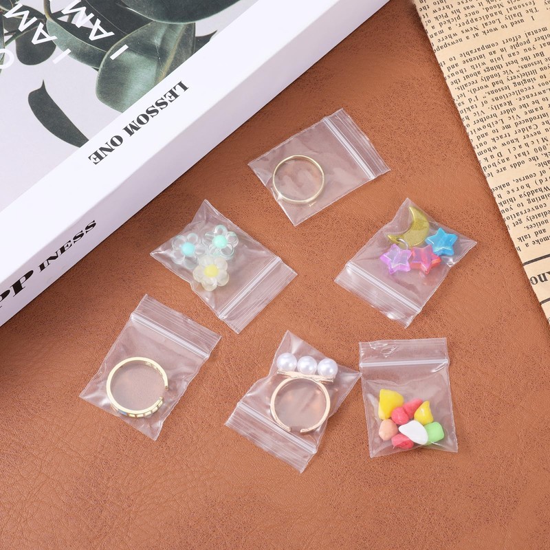 100 Pcs Mini Zip Bags 1" x 1" Small Plastic