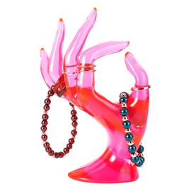 PandaHall Ring Hand Holder, OK Shape Hand Bracelet Ring Organiser Hand Jewellery Display Holder Jewellery Stand Watch Stand Support Wedding Ring Jewellery Display Case Display for Home Retail Organisation