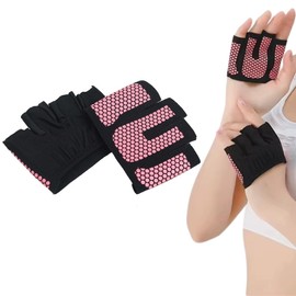 GYMMAJOR Ultra-Thin Fitness Gloves Women Men - SkinThin Breathable Non-Slip Half Finger Lightweight Fingerless Yoga Workout Gloves for Weightlifting, Cycling, Pull-ups Training (Pink, Medium)