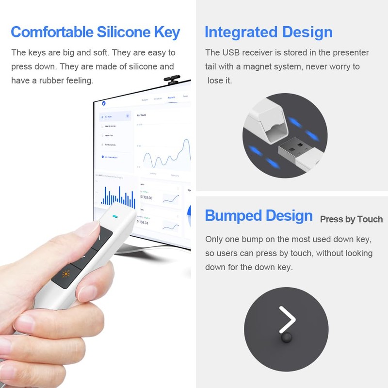 Norwii N26 Wireless Presentation Clicker, Presentation Remote, PowerPoint Clicker with