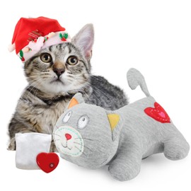 ALL FOR PAWS Little Buddy Heart Beat Sheep, Puppy Toy with Heartbeat Dog Training Toy for Separation Anxiety Relief Behavioral aid for Pets (Grey Kitty with Heartbeat)