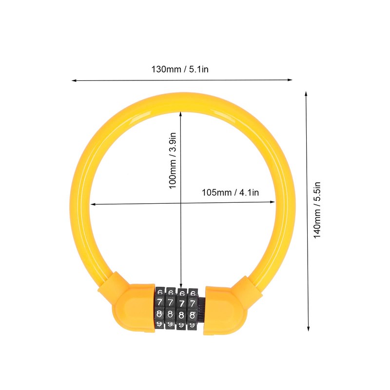 Keenso Candado de Cable de Calidad con Combinación de 4