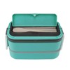 Lunch Box Double Layer Microwave Safe Leakage Proof Stainless Steel