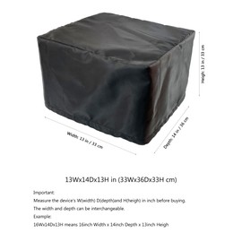 Heavy Duty Dust Cover Protective Case for Instant Pot Coffee Machine Air Fryer Microwave oven Kitchen appliance Cover Black (Black, 13Wx14Dx13H in)