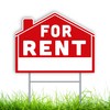 For Rent Sign with Stakes - 17" x 13" DS
