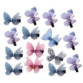 SAFIGLE 15pcs Mixed Color Sheer Butterfly Hair Clips for Women Aesthetic Fairy Accessories for Girls Hair Styling and Everyday Wear Random Color