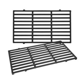 Rushare 7637 Grill Grates Replacement for Weber Spirit E-210 S-210, Spirit I & II 200 Series (Front-Mounted Control) Gas Grill Replacement Parts, Cast Iron, 17.5 x 10.2 Inch, 2-Pack