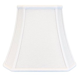 Royal Designs, Inc. Square Cut Corner Bell Lamp Shade, BS-705-16LNWH-2, Linen White, 9 x 16 x 13, Set of 2