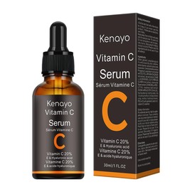 Kenayo Kenayo Vitamin C Serum for Face with Hyaluronic Acid & Vitamin E, Deep Hydration Facial Serum for Smooth, Moisturized Skin, Skincare for Women & Men (30 ml, Pack of 1)