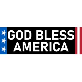 God Bless America Sticker Patriotic Liberty God Bless USA Bumper Sticker