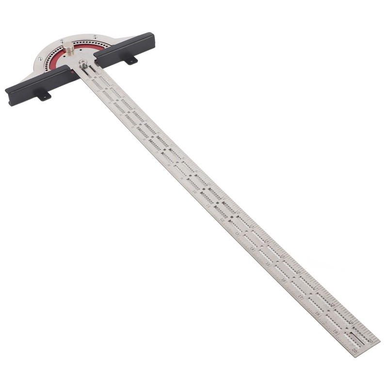 Edge Rule Protractor Aluminum Alloy T Square Woodworkers Edge Ruler