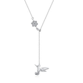 YAFEINI Hummingbird Necklace Sterling Silver Hummingbird Pendant Hummingbird Jewelry for Women Gifts, Metal