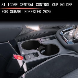 Katorn Silicone Car Cup Holder for Subaru Forester 2025 Premium Sport Limited Touring, Interior Accessories Water Cup Holder Insert for Subaru Forester 2025, Black