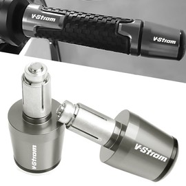 V-Strom 650 1000 1000XT 1050XT Handlebar Ends CNC Aluminium For Suzuki Vstrom 650 2004-2018 Vstrom 1000 2003-2020 Vstrom 1000XT 2017-2020 Vstrom 1050XT 2020 Titanium