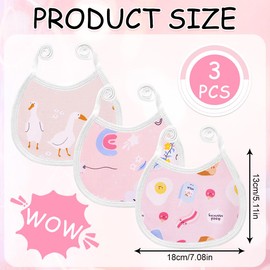 Muslin Baby Bibs, Pack of 3 Drool Bibs Baby, Neckerchief Baby, Super Absorbent Organic Cotton Neckerchief Baby