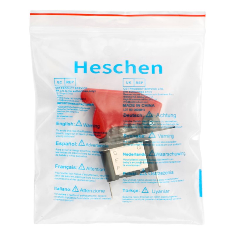 Heschen Metal Toggle Switch Flick Flip, 12V 20A, SPDT, ON/Off
