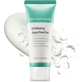 Exfoliating Aqua Face Peel Gel with Green Tea, Vitamin C, Natural Cellulose, Willow Bark Extract, 100ml, Facial Exfoliator for Peeling, Brightening, Clear Complexion