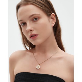 Gifts for Wife, Anniversary Gifts for Wife from Husband, Wife Birthday Gift Ideas, 18K Gold Flower Pendant Necklace for Women | Romantic Gift for Her | Best Jewelry Presents for Christmas/Valentine