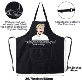 MYSOMY Chef Ramsay Apron Chef Ramsay Gifts Ramsay Kitchen Apron Ramsay Cooking Apron Chef Ramsay Merch (Now Chef ap)