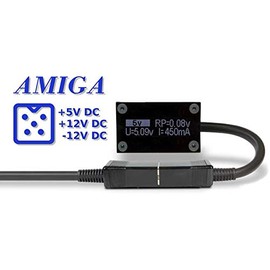 Amiga 500 PSU Tester - Amiga 500/500+/600/1200 Power Supply Tester, Measures Voltages, Currents, Ripple, OLED Digital Display