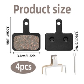 4 Pairs Bike Brake Pads Minimal Noise and Fast Response Speed Brake Pads for Bicycle Durable and Wear Resistance Bicycle Brake Pads for Shimano M525 M486 M485 M486 M365 M475 MT400 C501