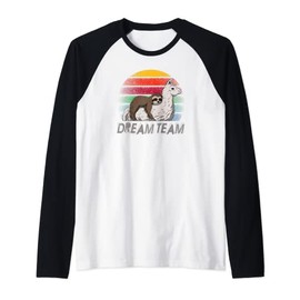 Alpaca Sloth Dream Fur Animal Wool Blanket Llama Raglan Baseball Tee