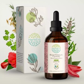 HerbEra Blood Pressure Formula Alcohol-FREE Tincture. Blood Pressure Blend - 4 fl oz