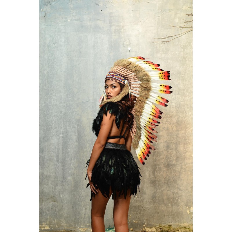 Medium Feather Headdress native American Inspired