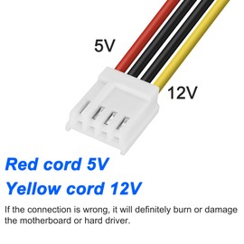 MEIRIYFA 4 Pin Floppy Drive to 15 Pin SATA Male Power Cable, SATA 15Pin Male to 4 Pin Floppy FDD Female Connector Power Supply Cable for Hard Drives - 2Pack, 20CM