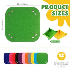 Clvsyh 12 Stück Puzzle Sortierer Schalen Filz, Stapelbare Puzzle Sortiertabletts, Tragbare Puzzle-Sortierschale, Puzzle-Sortierfach Schalen Zubehör, Für Bis 500-2500 Puzzle (Bunt)