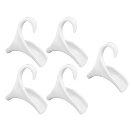 Pack of 5 Handbag Hangers, Wide Strap Hooks, Smooth Arch Design, Home Purse Hooks, Purse Racks, Door Hangers, Bag, Arc Cabinet Hanger Hooks for (WHITE)