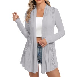 iClosam Woman Cardigans Open Front Lightweight Cardigan Casual Long Sleeve Sweater