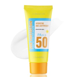 Soleneva Waterproof and Sweatproof Sun Cream SPF 50, Sun Protection Face & Body, Moisturising Day Cream Face SPF 50 with UVA/UVB Protection, Sun Cream 50 for Makeup Base