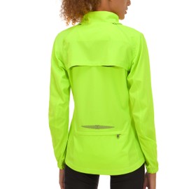 Little Donkey Andy Women's Quick-Dry Running Jacket Convertible UPF 50+ Cycling Jacket Windbreaker with Removable Sleeves Fluorescent Yellow Size S